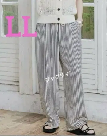 시마무라 megumi 이미지 팬츠 농후한 화이트 LL 스트라이프