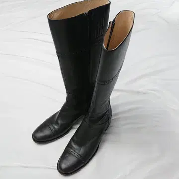 madras MODELLO 블랙 가죽 롱 부츠 22cm