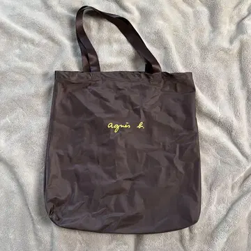 agnes b 에네스베 에코백 토트백 브라운 나일론