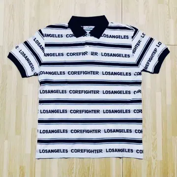 코어파이터 LETTER BORDER POLO 블랙 셔츠