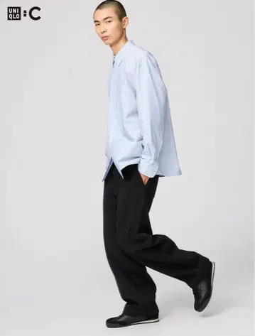 유니클로 유니클로 맨투맨 와이드 팬츠 블랙 S