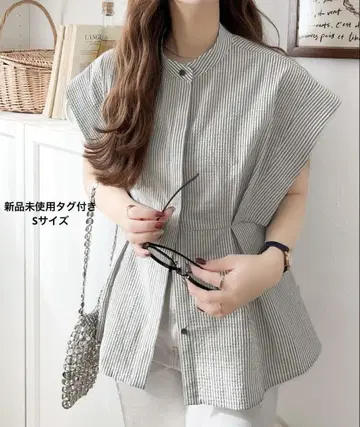 축구 소재 앞뒤 2way 밴드 카라 허리 턱 블라우스