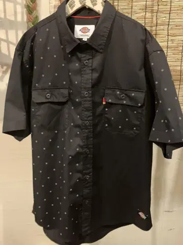 DICKIES 디키즈 도트 패턴 절개 워크 셔츠 XL