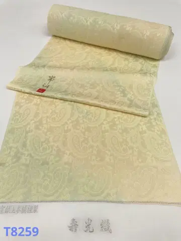 무지 코몬 문양 수광 직물 미네센 페이즐리 보케 순수 실크 옷감