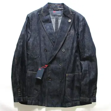 새상품 LARDINI 라르디니 코튼 린넨 데님 더블 자켓