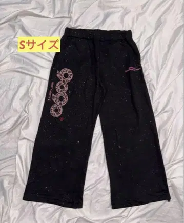 9090 girl OG 로고 글리터 스웨트 팬츠 S