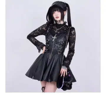 QOOZA IMVAL 허리끈 가죽 드레스