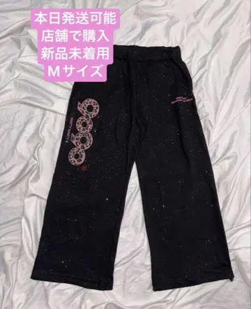9090 girl OG 로고 글리터 스웨트 팬츠 M
