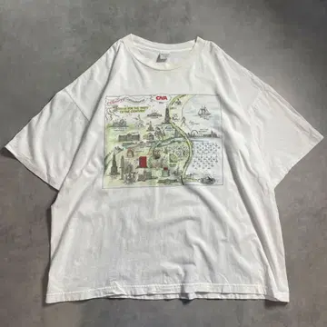 90s USA제 CNA 기업 100주년 아트 빈티지 T-셔츠