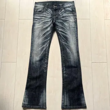 Y2K 00s TORNADO MART 부츠 컷 데님 팬츠 가공