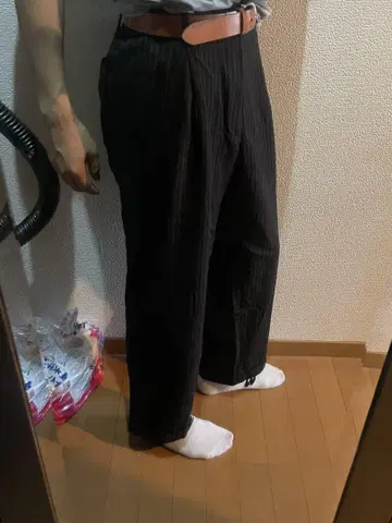 빈티지 슬랙스 스트라이프 팬츠