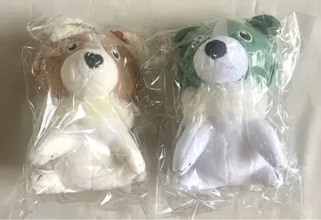 녹색과 노란색 사회 브로콜리 콜리플라워 봉제 인형 키링 2개 세트