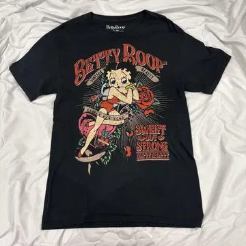 Betty Boop 그래픽 티셔츠 S 사이즈 블랙
