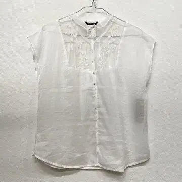 pas de calais 파드칼레 레이스 자수 슬리브리스 블라우스