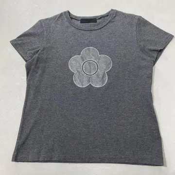 Y2K MARY QUANT 빅 로고 프린트 크롭 티셔츠