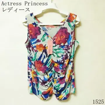 Actress Princess 꽃무늬 탱크탑 L 새상품 미나미 요코