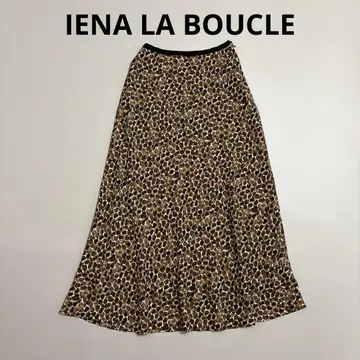 IENA LA BOUCLE 레오파드 스커트 이에나 플레어 스커트 36