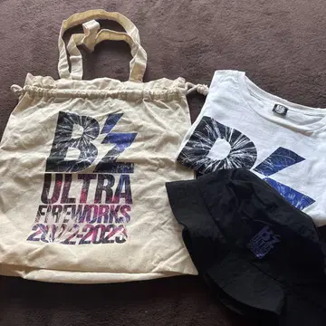 B'z ULTRA FIREWORKS 티셔츠 백 버킷 햇 L 사이즈