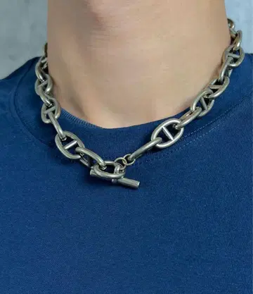 실버 스테인리스 체인 목걸이