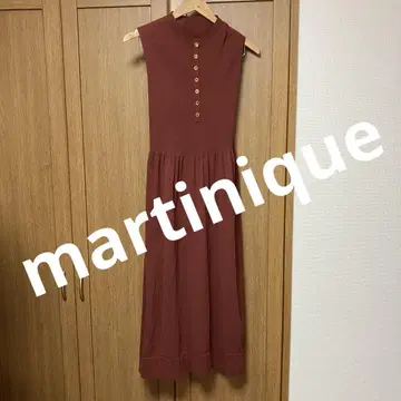 martinique 마르티니크 슬리브리스 롱 원피스