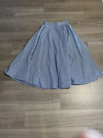 UNITED ARROWS 깅엄 체크 플레어 스커트 36