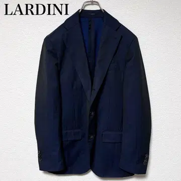 LARDINI 네이비 스트라이프 테일러드 자켓