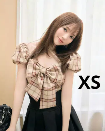 미셸 마카롱 깜짝 리본 블라우스 레드 XS 사이즈 잔여 1개
