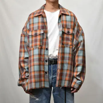 facetasm 체크 지퍼 셔츠 MKS-SH-M08