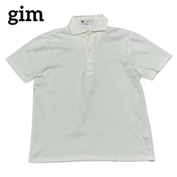 gim 헬스장 아메리칸 씨 아일랜드 코튼 피케 셔츠 화이트 남성용 S