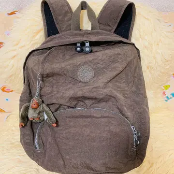 Kipling 브라운 백팩 백팩 키링 포함