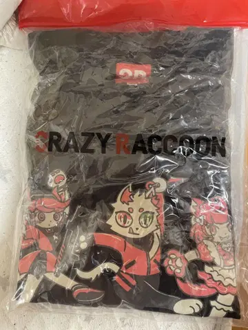 crazyraccoon CR 티셔츠 nyaccoon XL