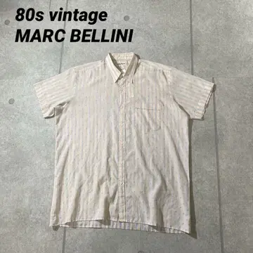 80년대 빈티지 MARC BELLINI 스트라이프 레트로 프린트 L
