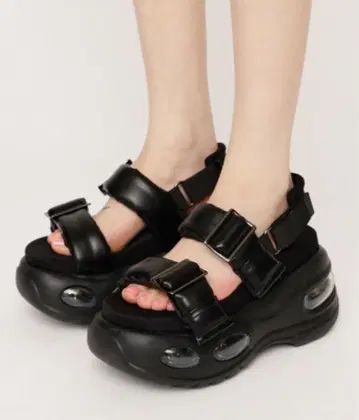 블랙 스포츠 샌들 에어 쿠션