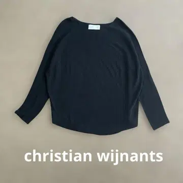 christian wijnants 와이난츠 코튼 긴팔 니트 블랙
