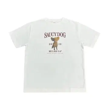 SAUCY DOG 2012 화이트 티셔츠 M 사이즈