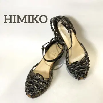 컨디션 최상 HIMIKO 히미코 뜨개질 샌들 펌프스 뮬 23.5cm