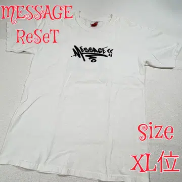 TEAM MESSAGE 태깅 로고 티셔츠 ReSeT 콜라보 XL 사이즈