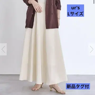 Yours 실키 플레어 스커트 L 사이즈 아이보리