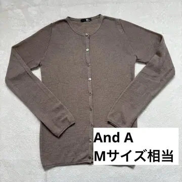 안드 에이 And A 가디건 출퇴근 통학 여성용 브라운 브라운