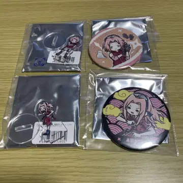 NARUTO 사쿠라 아크릴 스탠드 캔뱃지 세트