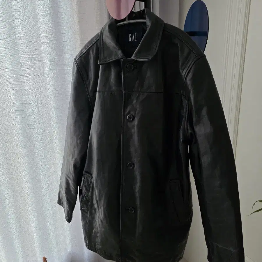 【OLD GAP】90s Leather Car Coat 90s GAP LEATHER CARCOAT Size S | KORDS