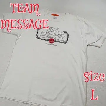 TEAM MESSAGE 프린트 티셔츠 화이트 L 팀 메시지