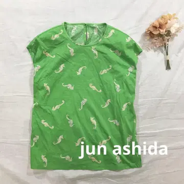 jun ashida 준 아시다 티셔츠 반팔 라이트 그린 9 어깨 패드