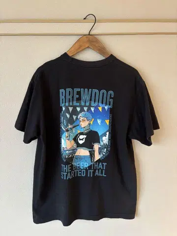 Brewdog 뒷면 그래픽 티셔츠 L 블랙