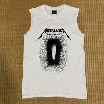 METALLICA 메탈리카 슬리브리스 티셔츠 화이트 M 레어 탱크탑
