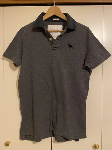 Abercrombie & Fitch 그레이 피케 셔츠 L