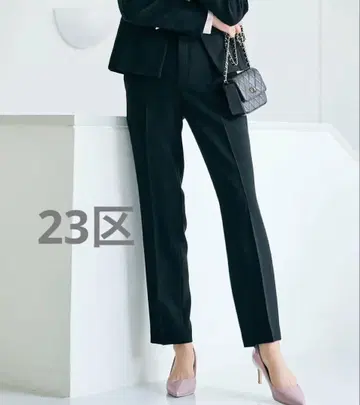 23구 센터 프레스 팬츠 블랙