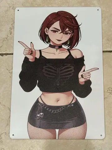 아야세 복숭아 양철 간판 2