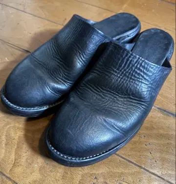 guidi 구이디 42 블랙 가죽 슬립온 샌들