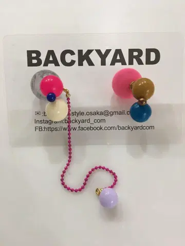 BACKYARD 컬러풀 비즈 귀걸이